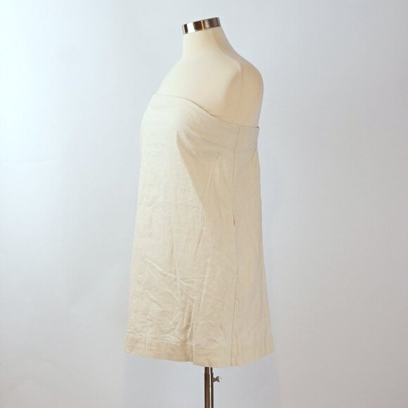 Free People Cotton-Linen Strapless Mini Dress - Size Medium - NWT - Picture 3 of 8